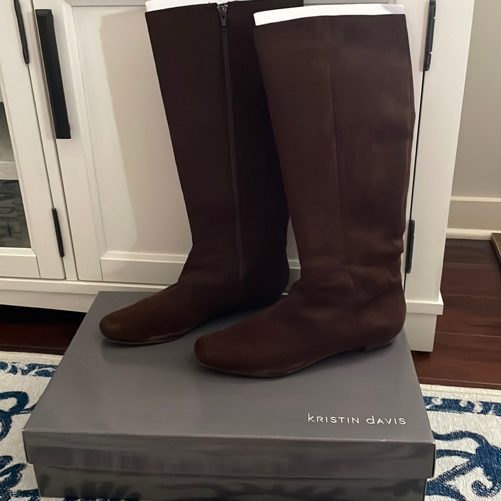 Kristin Davis Tall Suede Boots, size 10